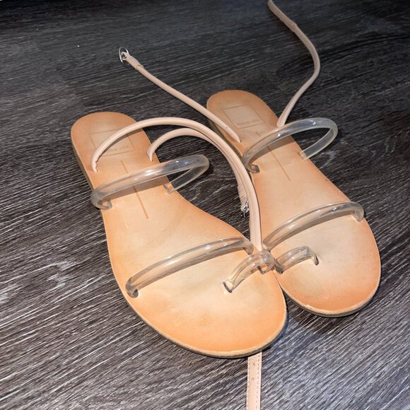 Dolce Vita Tan/Clear Sandals - Picture 1 of 4